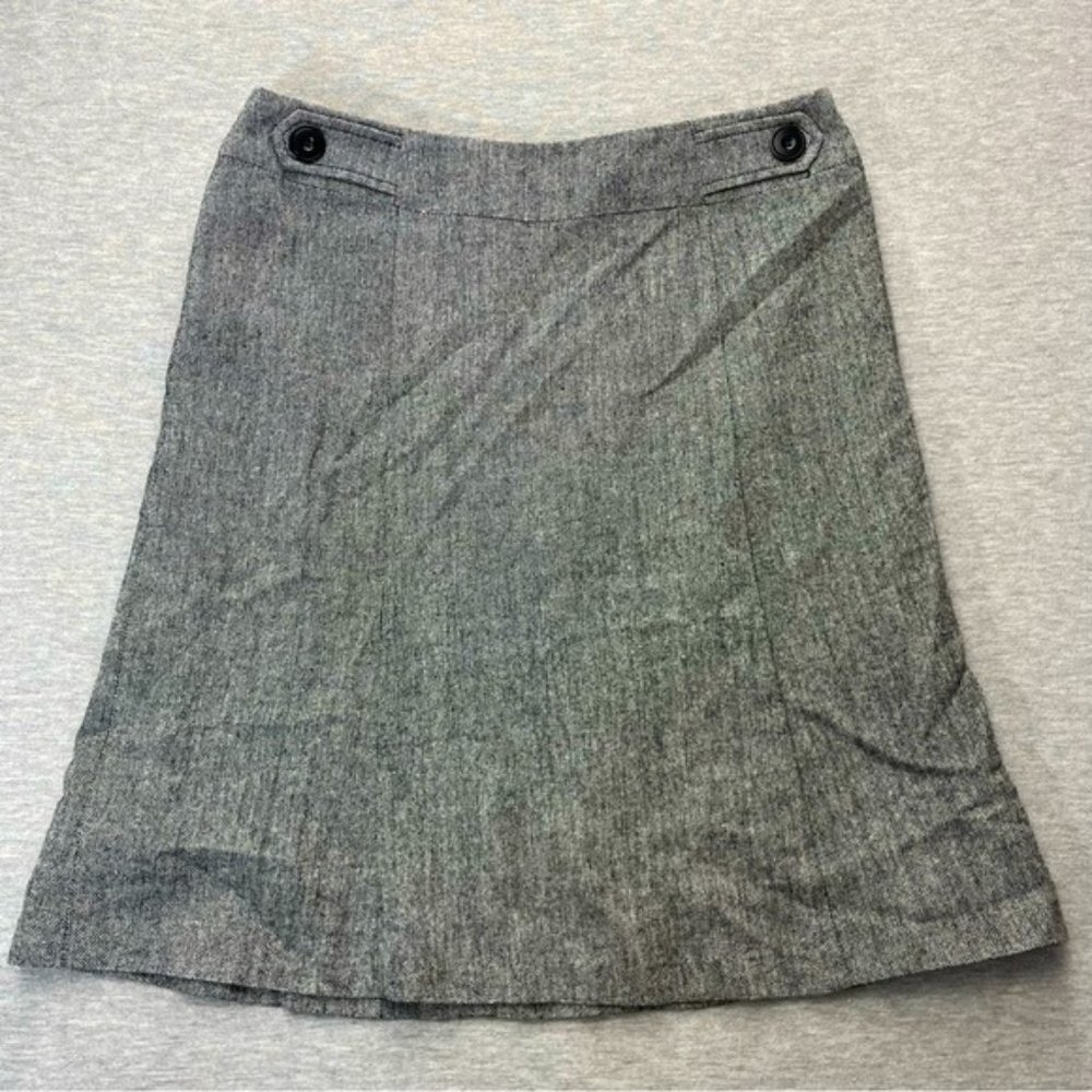 CLEO Petites Heathered Grey Black Skirt